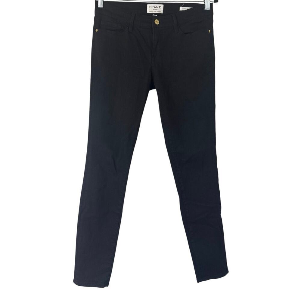 FRAME Le Skinny de Jeanne Womens Size 29 in Film Noir Black - Picture 2 of 9